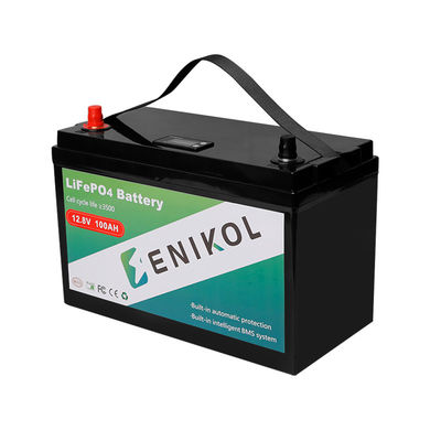 OEM 12 Volt RV LiFePo4 μπαταρία 100ah Ηλιακή μπαταρία ιόντων λιθίου Ενσωματωμένη στο BMS