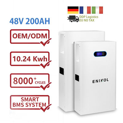 Lifepo4 48v 200ah μπαταρία ιόντων λιθίου 10kw αποθήκευση ενέργειας ηλιακή μπαταρία