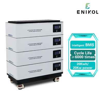 Συσσωρευτικές μπαταρίες Lifepo4 48v 100ah 20kwh Ηλιακή ενέργεια μπαταρίες ιόντων λιθίου 51.2v