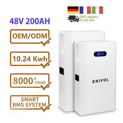 51.2V 200Ah Ηλιακή μπαταρία λιθίου σιδήρου φωσφορικού 10KWH Δυνατότητα Lifepo4
