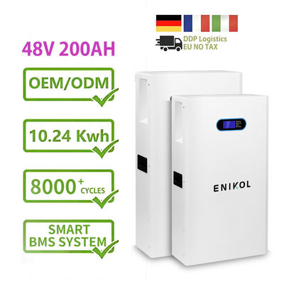 Ηλιακή μπαταρία 48V 10KWH με οθόνη LCD 200A Lifepo4