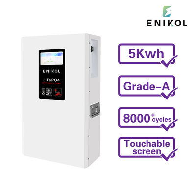 5KW 48V Ηλιακή μπαταρία 51.2V 100AH μπαταρία ιόντων λιθίου με οθόνη οθόνης LCD / αφής