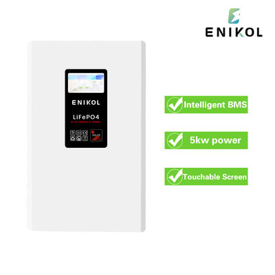 5KWH τοίχος 48V Ηλιακή μπαταρία 100ah 51.2V Ηλιακή μπαταρία λιθίου Εικονική οθόνη