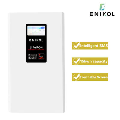 300AH 15360WH Τείχος LiFePo4 μπαταρία 7 ιντσών αφής οθόνη μακρά διάρκεια ζωής