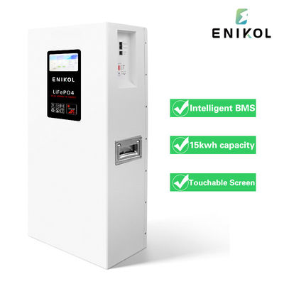 Αγγίξιμη οθόνη τοίχος 15kwh μπαταρία λιθίου 51.2v 300ah Lifepo4 μπαταρία αποθήκευσης ενέργειας στο σπίτι