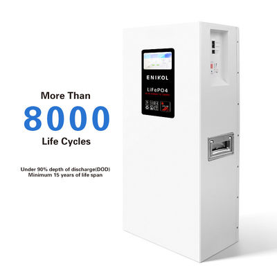 10KWH Μακρά διάρκεια ζωής 48V Ηλιακή μπαταρία 7 ιντσών Εικονική οθόνη 51.2V 200AH LiFePO4 μπαταρία