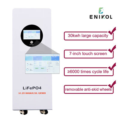 Μεγάλη χωρητικότητα 30kwh 48V Ηλιακή μπαταρία για το σπίτι 600ah Λίθιο σιδηροφωσφορική μπαταρία